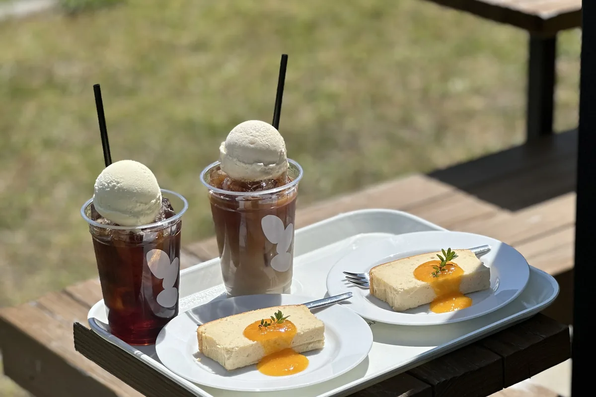 大嶺酒造カフェの酒粕フロートと自然
