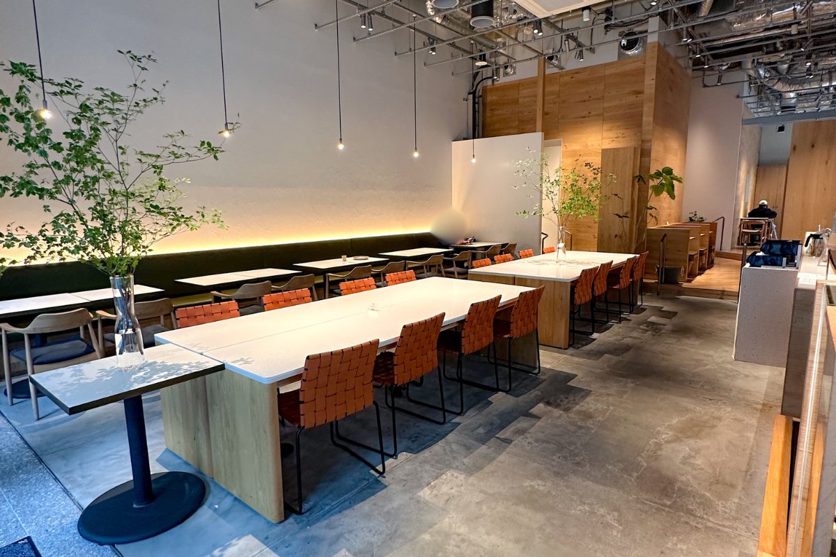 天井が高く開放感のあるGARDEN HOUSE COFFEEの店内全景