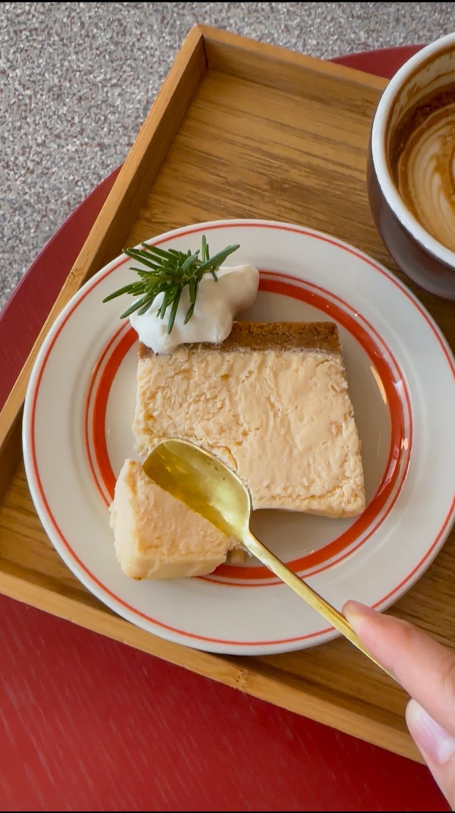 ニューヨークチーズケーキのアップ